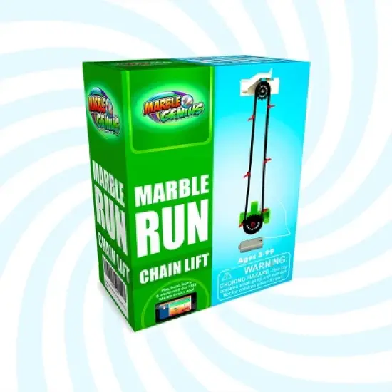 Marble Genius Automatic Chain Lift - Perfect Marble Run Accessory Add-On Set for Creating Exciting Mazes, Tracks, & Races - Endless Fun, & Creativity image {3}