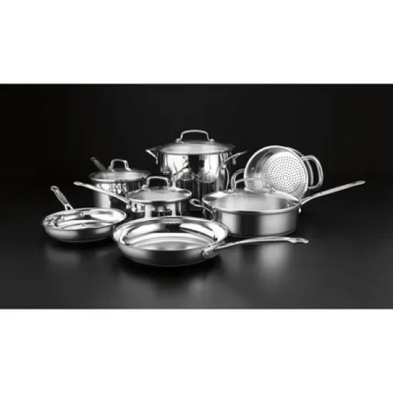 Cuisinart Chef's Classic 11pc Stainless Steel Cookware Set - 77-11G: Induction Compatible, Dishwasher & Oven Safe image {1}
