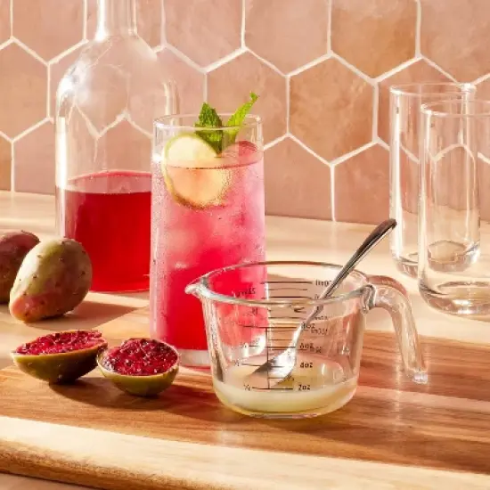 1 Cup Glass Measuring Cup Clear - Figmint&trade;: Borosilicate, Microwave & Dishwasher Safe, 8oz Capacity image {1}