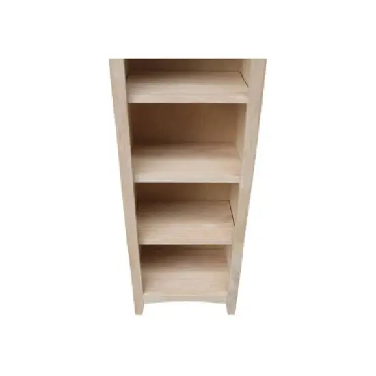 Shaker Bookcase Unfinished Brown - International Concepts image {4}