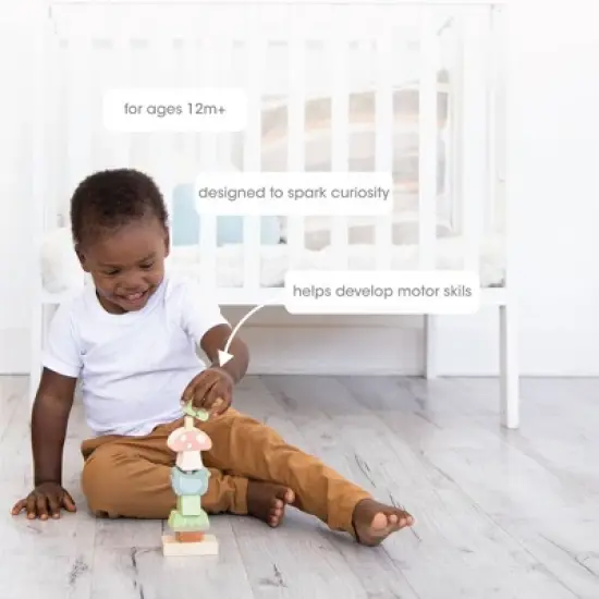 Pearhead Woodland Wooden Stacking Toy - 6pc image {3}