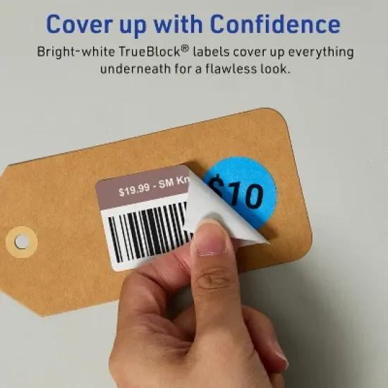 Avery TrueBlock Matte White Paper Labels,  1" x 3" Rectangle image {2}