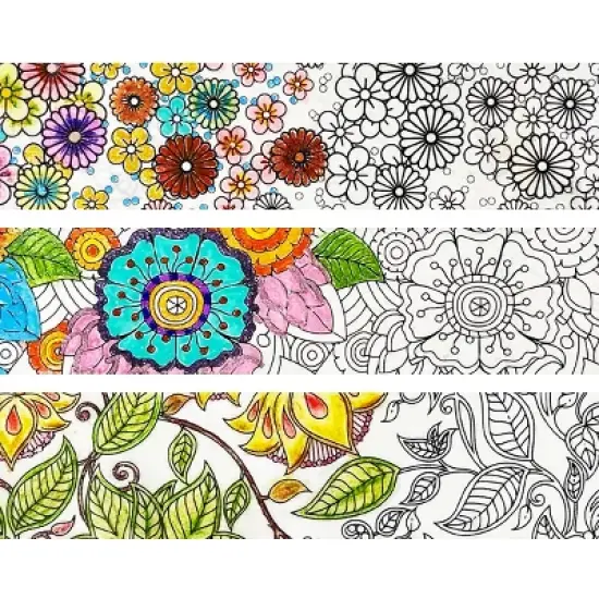 Wrapables Coloring Washi Masking Tape, 30mm x 5M, Set of 3 image {6}