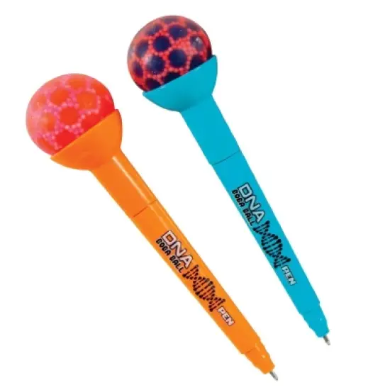 Squishy Top DNA Cosmic Boba Pens (4 Pack) - Fidget Fun Design, Black Ink image {4}