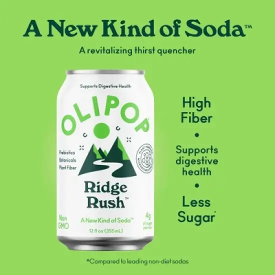 OLIPOP Ridge Rush Soda - 12ct/12 fl oz Cans image {2}