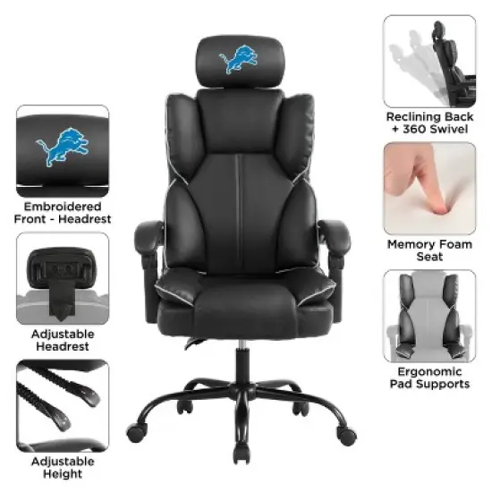 NFL Detroit Lions Champ Office Chair image {3}