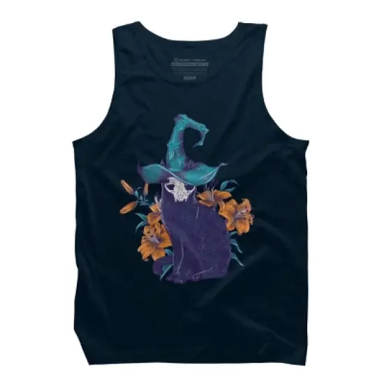 Men's Design By Humans Spooky Cat By jess1586 Tank Top image {6}