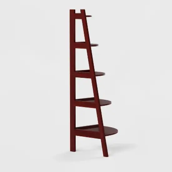 63.25" Lynch 5 Shelf Corner Bookcase - HOMES: Inside + Out image {3}