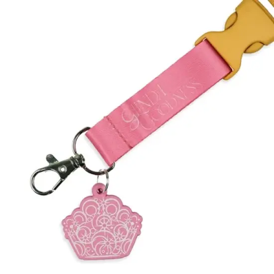 Wicked Lanyard You're Gonna Be Popular Breakaway Clear ID Badge Holder Keychain Pink image {2}