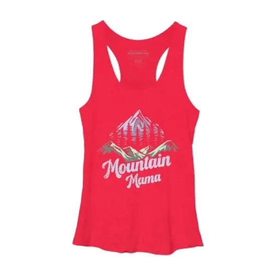 Women's Design By Humans Mountain Mama Camping Adventure Mom By Flowerr Racerback Tank Top image {6}