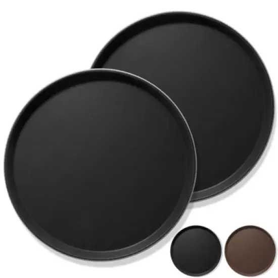 Jubilee (Set of 2) Round Restaurant Serving Trays - NSF Certified Food Service Trays image {7}