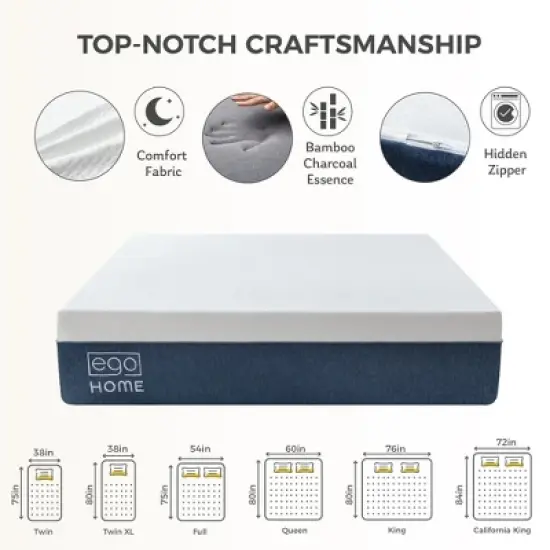 Ego Sanctuary 14" Medium Bamboo Charcoal with Cooling Knit Cover image {6}