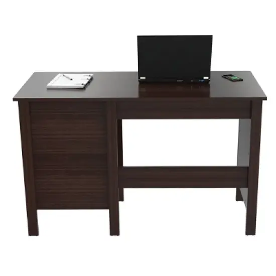 Writing Desk with 3 Drawers Espresso - Inval image {7}