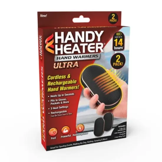 Handy Heater 2pk Pocket Warmers: Aluminum, 4-Hour Duration, 131&deg;F Max, Lithium Ion Battery Included, 0.26 lbs image {8}