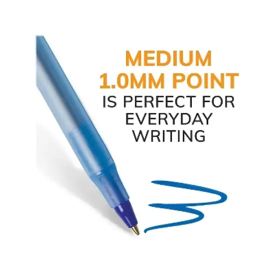 BIC Round Stic Xtra Life Ballpoint Pen Medium Point Blue Ink 500/Pack (GSM500E-BLU) image {2}