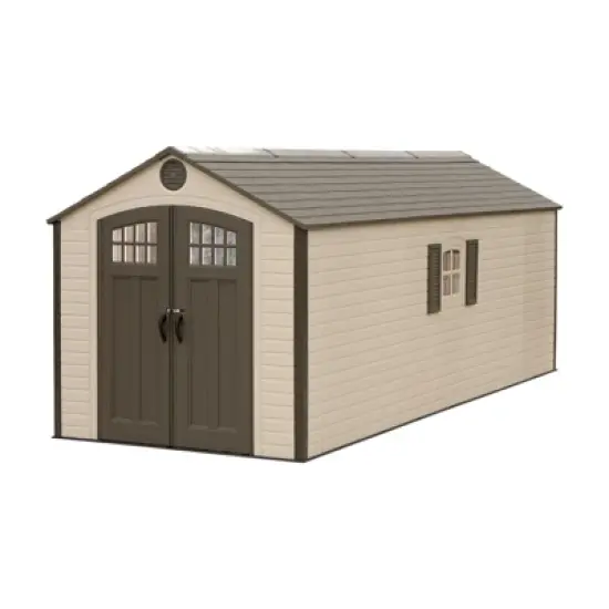 Lifetime 8 ft. x 20 ft. Outdoor Storage Shed, Tan (60120) image {9}