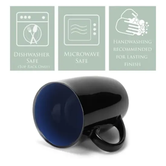 Elanze Designs Color Pop Cool Green Blue Purple 16 ounce Glossy Ceramic Mugs Assorted Set of 4 image {2}