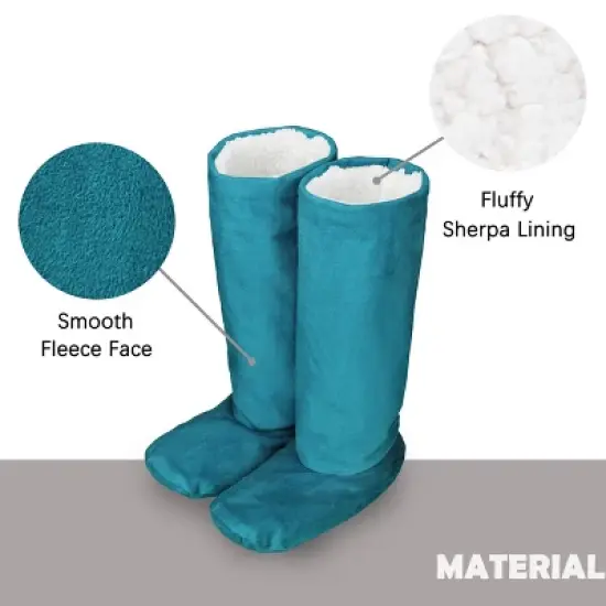 Women's Faux Shearling Lined Slipper Socks, Kid's Winter Indoor Home Non Skid Booties, Soft, Warm, Fluffy, Cozy, Fuzzy, Gifts - Catalonia image {3}