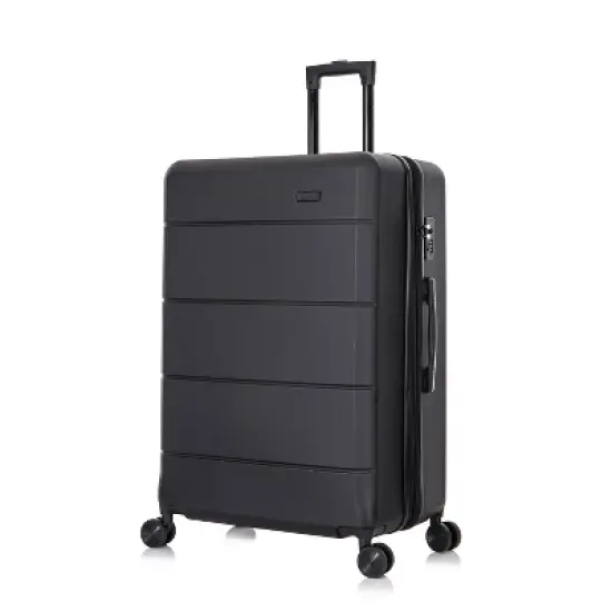 InUSA Elysian Lightweight Hardside Large Checked Spinner Suitcase image {20}