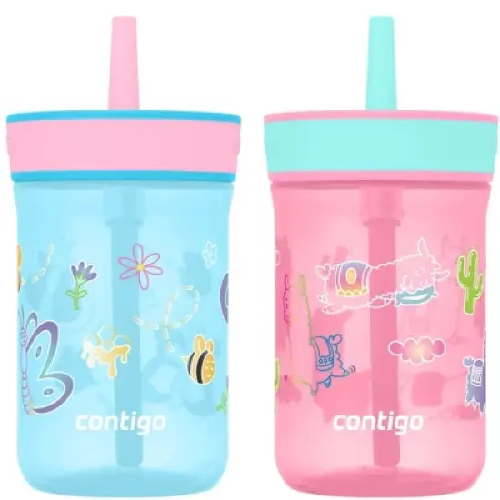 Contigo Kid's 14 oz. Leighton Spill-Proof Tumbler with Straw 2-Pack image {4}
