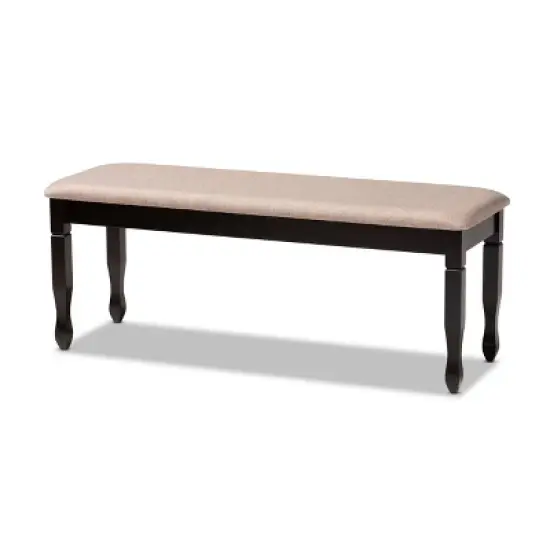 Corey Fabric Upholstered and Wood Dining Bench - Baxton Studio image {6}