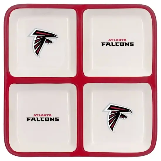 NFL Atlanta Falcons 4-Section Square Tray image {2}