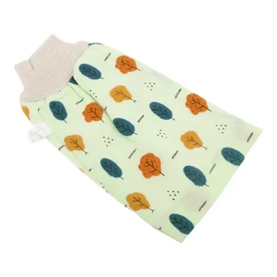 Unique Bargains Small Leaf Thread Shower Gloves 9.57"&times;5.43" 1 Pc image {3}