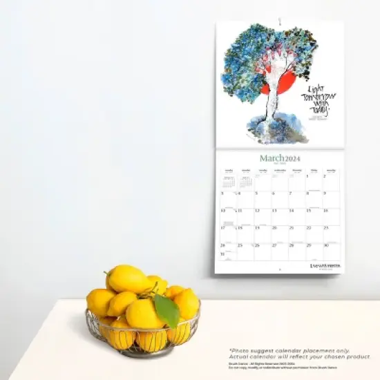 Brush Dance 2024 Wall Calendar 12"x12" Live with Intentions image {3}