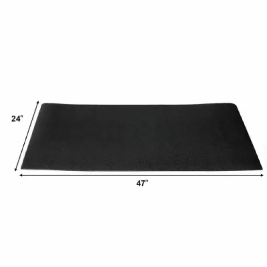 Costway 47''x24'' Exercise Equipment Mat High Density PVC Treadmill Mat Floor Protector Pad image {1}