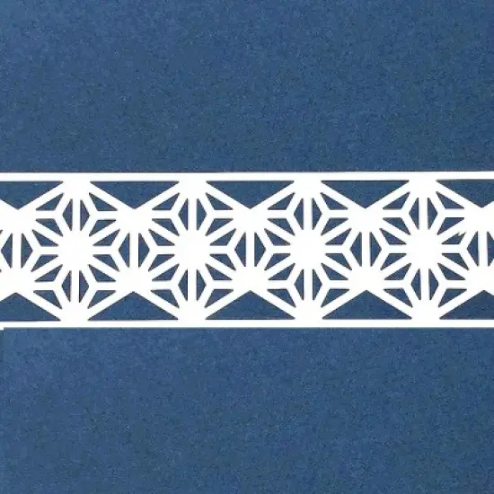 Wrapables Hollow Lace Pattern Masking Tape 2M Length Total (Set of 2), White Geometric image {1}