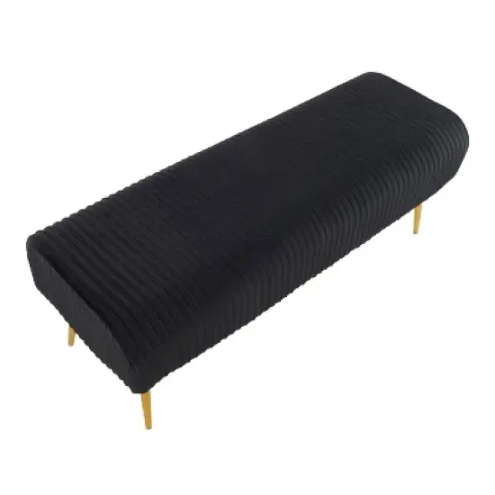 51" Marla Glam Pleated Bench - LumiSource image {4}