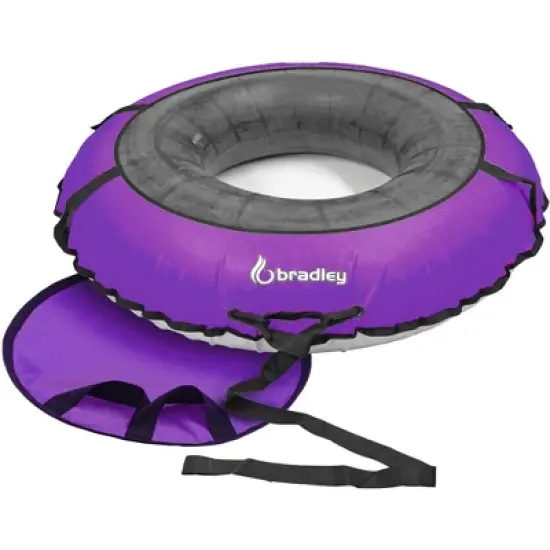 Bradley Colossal 60" Snow Tube with Slick, Heavy-Duty Bottom for Fast Sledding &ndash; Large Rubber Tube with Cover made in USA image {15}