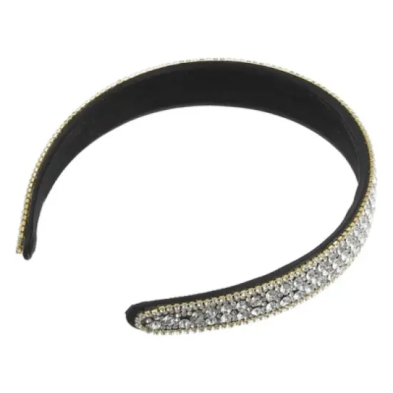 Unique Bargains Women's Luxury Sparkly Rhinestone Wide Headband 1 Pc image {6}