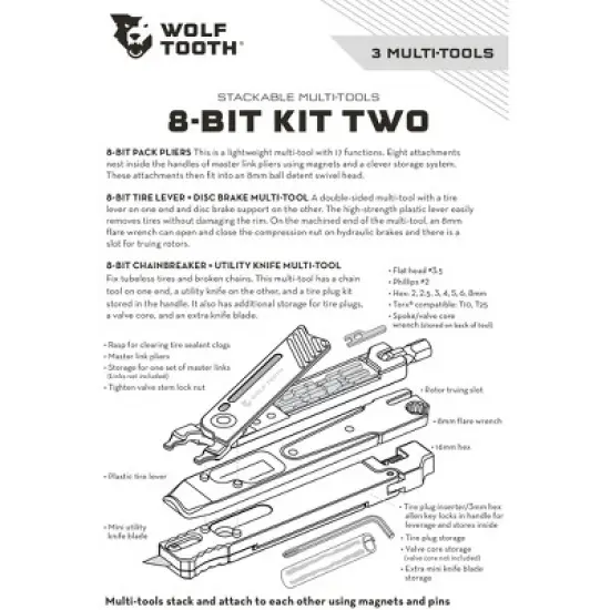Wolf Tooth 8-Bit Kit Two Lightweight, Strong, Versatile image {2}
