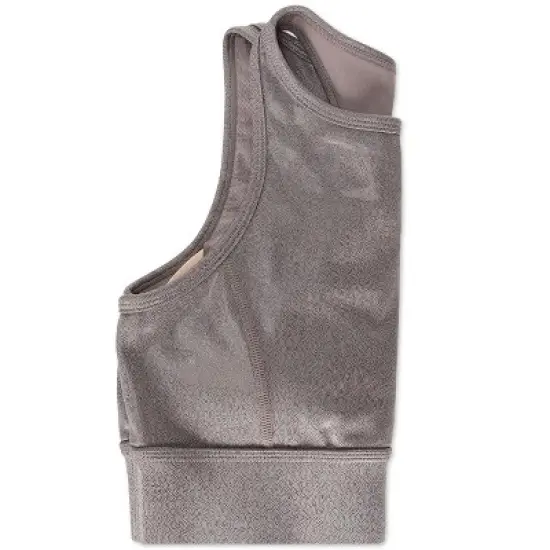 Memoi Women's Metallic Print Racerback Sports Bra with Removable Cups image {3}