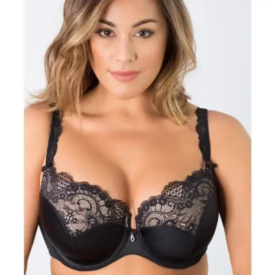 Curvy Couture Tulip Lace Push Up Bra image {11}