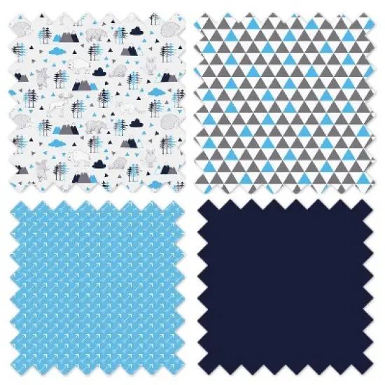 Bacati - Baby Activity Gyms & Playmats (Woodlands Aqua/Navy/Grey) image {2}