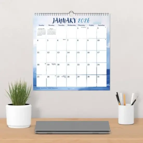 Trends International 2026 Abstract Pastel Spiral 12"x12.25" Wall Calendar image {3}