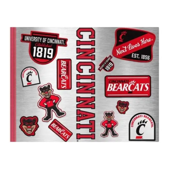 NCAA Cincinnati Bearcats Varsity Thirst Water Bottle - 24oz: Stainless Steel, Plastic Lid image {1}