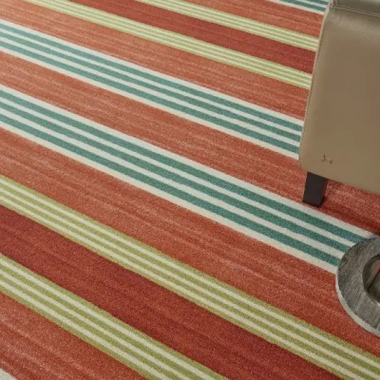 Waverly Sun N Shade SND71 Green/Teal Indoor/Outdoor Area Rug image {7}