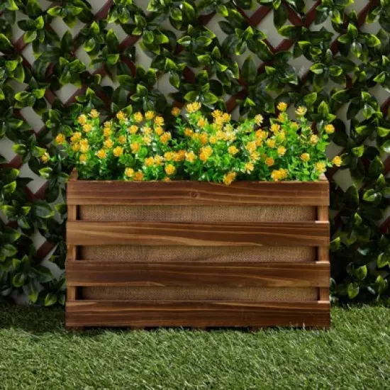 Farmlyn Creek 8 Pack Artificial Outdoor Flowers with Faux Eucalyptus Leaves Plants for  Gardens Home Decor, Yellow, 6 x 13.5 in image {2}