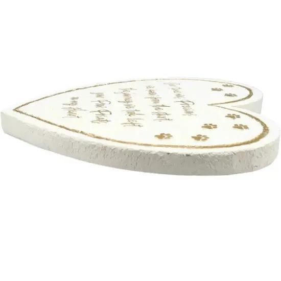 Pavilion Gift Company - Pawprints - 11" Heart Garden Stone - Stepping Stones and Pathways image {3}