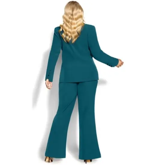 Women's Plus Size Tuxe Luxe Jacket - jade| CITY CHIC image {1}