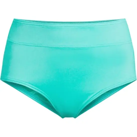 Lands' End Women's Tummy Control High Waisted Bikini Bottoms image {15}