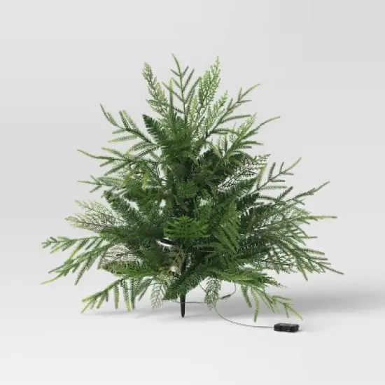24" Pre-Lit Christmas Norfolk Cedar Artificial Greenery with Ground Stake - Wondershop&trade; image {2}