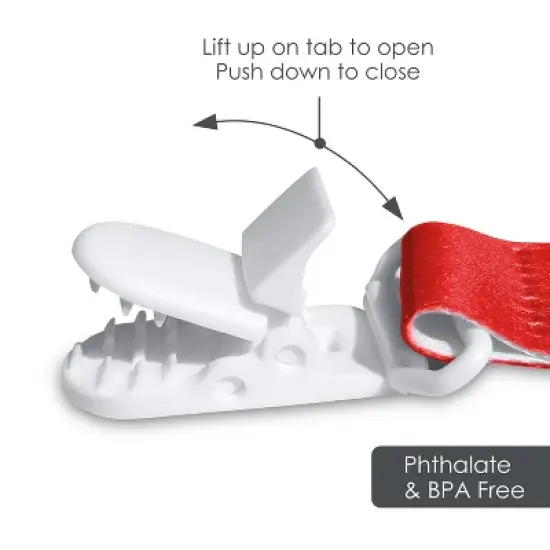 BabyFanatic Officially Licensed Unisex Pacifier Clip 2-Pack - NCAA Wisconsin Badgers - Officially Licensed Baby Apparel image {4}