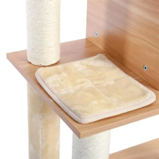 Modern Cat Tree Tower for Indoor Cats with Hammock image {8}