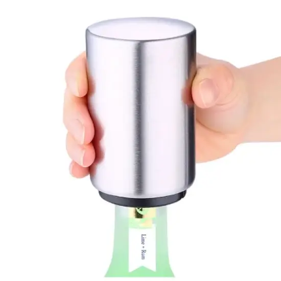 Magnetic Automatic Bottle Cap Opener Stainless Steel Push Down Bottle Opener Kitchen Gadgets image {5}