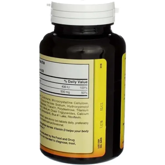 Nature's Blend 3163 Calcium Oyster Shell 500 mg with D3 400 IU image {1}