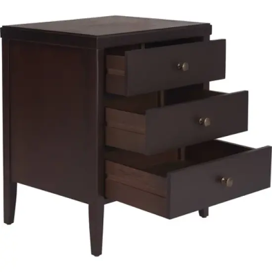 Finley Solid Wood 3 Drawer Nightstand - ClickDecor image {12}